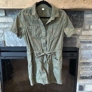 Army green utility romper, great condition!